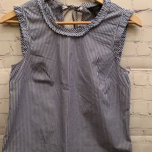J Crew like new sleeveless ruffle top